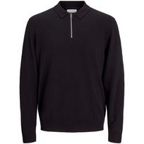 Megztinis vyrams, Juoda, Emil knit polo half zip