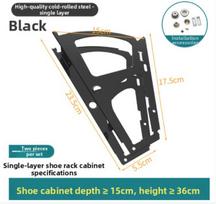 Flip Down Shoe Rack Organizer Made of Stainless Steel and Plastic Offering Construction and Convenient Installation