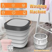 40W 110V-240V/50Hz Automatic Home Travel Self-driving Tour Underwear Foldable Washer and Dryer Portable Mini Folding Clothes Washing Machine Bucket pilka
