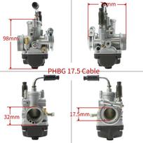 PHBG For Dellorto 17.5mm 19.5mm 21mm AS/AD 2-4 Stroke Scooter Moped 50CC 70CC 90CC Engine Motorycycle Racing Carburetor Carb AD-17.5mm