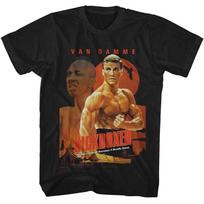 KICKBOXERIS Filmo Suaugusiųjų Marškinėliai VAN DAMME FILMO PLAKATAS Oficialus Juodas Medvilninis Unisex Marškinėlis 5XL įvairiaspalvis