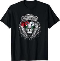 Time Of Palestine Lion Keffiyeh Unisex T-Shirt XL