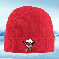 New Knives crossed chef hat emblem Unisex Women Unisex Knitted Hat Beanie Pullover Cap Winter Thermal Warm Christmas Outdoor Cyclin
