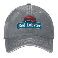 New Retro red lobster restaurant logo Baseball Cap black Anime Unisex hat Luxury Unisex cap Womens Beach Outlet Unisexs