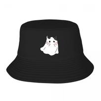 NEW Cute Ghost Cat Print Bucket Hat Western Hats Beach Hat Vintage Cute Womens Hats Unisexs