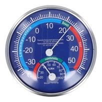 1Pcs Abs Thermometer Hygrometer For Thermo Analogue Humidity Indoor Climate Control Home Office Outdoor Garden Thermometer mėlyna