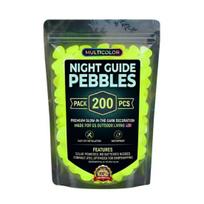 Resin Glow-in-the-Dark Pebbles, Night Guide Luminous Stones 200pcs geltona
