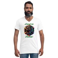 Screaming Zombie Skull Crypto Junkie Altcoins Season Short Sleeve V-Neck T-Shirt S įvairiaspalvis