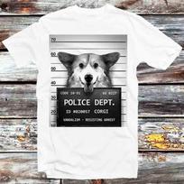 Corgi Mugshot T Shirt Mens Womens Tees Top B1240 M
