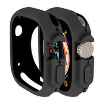 Soft Silicone Case for Apple Watch Ultra 3 2 49mm Accessories -Round Bumper Protective Cover iwatch band ultra2 ultra3 49 mm 49mm Ultra 3-2-1 juoda
