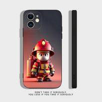 F-Fireman F-Firefighter-ES Phone Case For iPhone 17,16,e,Pro,Max,15,14,Plus,13,12,Mini,11,Pro Shockproof Silicone Black Cover iPhone15