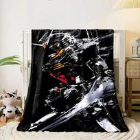 A dynamic, high-contrast mecha design with sharp lines and bold colors. for all seasons blanket lunch break throw gift 80cm x 120cm