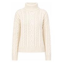 Megztinis moterims, Balta, Furqan long sleeve pullover