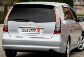 Mitsubishi Grandis - Chromuota Chromo Juosta Galinė Dalis