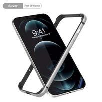Buferio dėklas, skirtas iPhone 14 15 16 13 12 Mini 11 Pro Max 12Pro 11Pro XR X XS Prabangus aliuminio metalinis silikoninis telefono rėmelis Mėlynas juodas Priedai For iPhone X XS sidabras