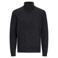 Megztinis su kaklu vyrams, Juoda, BASIC KNIT