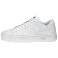Puma  Smash Platform v3 White Silver Women Sneakers 390758-01 35.5