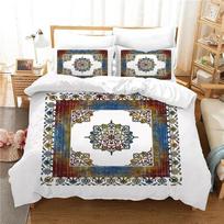 Purple Bohemia Beddings Duvet Cover Sets For Mandala Home Textile Bedroom Bed Cover With Pillowcase Bedclothes Bedset Polyester EU single(135x200cm)