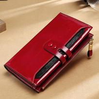 Women's Leather Wallet Long Large-capacity RFID Retro Wallet CLE bordinė