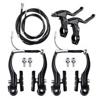 Lightweight Bike V-Type Brake Set Includes Calipers Levers Cables Bicycle Accessories For Mountain Bikes Road Bikes juoda