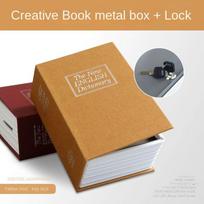 Booksafe Key Box With Lock Safe Diversion Metal Box Dictionary Hollow Book Simulated Book Safe geltona