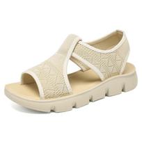 Sandals women's summer breathable not tired feet platform casual large size women's shoes half slippers mesh flat sandals 36