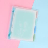 A5  B5 Handbook 9 Hole Binder Clip Notebook Shell Binder Notebook Cover Loose Leaf Notebook Cover blue-A4 cover