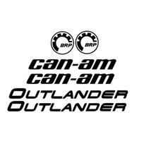 Klasika skirta CAN-AM TEAM Outlander Maverick LOGOTIPAS BRP LIPDUKAS Decal Emblemos Apsauga nuo saulės Vandeniui atsparūs Automobilio Lipdukai 30cm*22cm 20x15cm juoda