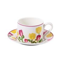 Hand Drawn Tulip Coffee Cup Set Gift Box Ceramic Water Cups Afternoon Tea Cups Breakfast Cup Milk Mug Juice Mug Coffee Mugs 201-300ml