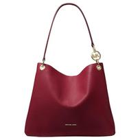 MICHAEL KORS Christina Logo Classic Leather Shoulder Bag Large Women's Cherry Red raudona