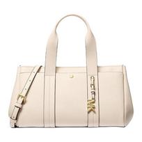MICHAEL KORS Romee gold metal leather handbag small women's milk white auksas