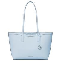 MICHAEL KORS Arden silver hardware nubuck leather tote bag large women's blue mėlyna