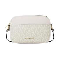 MICHAEL KORS Jet Set Letter Print Gold Hardware Artificial Leather and Polyester and Polyurethane Camera Bag Crossbody Bag Small Women's Multicolor auksas