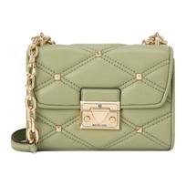 MICHAEL KORS Serena Logo Lock Closure Faux Leather Crossbody Bag Small Women's Avocado Green žalia