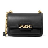 MICHAEL KORS Heather Classic Solid Color Chain Commuting Practical Metal Buckle Envelope Bag Flap Bag Leather Crossbody Bag Large Women's Black juoda