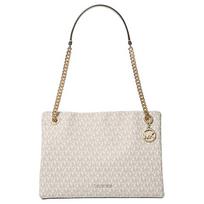MICHAEL KORS Christina Brand Logo Design Coated Canvas Messenger Bag Shoulder Bag Medium Women's Off-White balta