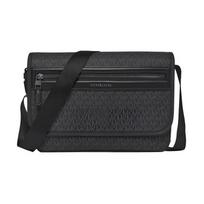 MICHAEL KORS Jet Set Flap Closure Artificial Leather Crossbody Bag Men's Black juoda