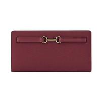 MICHAEL KORS Carson pebbled snap design leather wallet large size women's cherry red Package + original box raudona