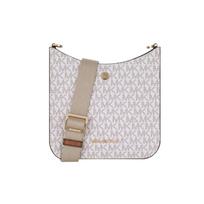 MICHAEL KORS Briley presbyopia printed zipper inner bag leather messenger bag shoulder crossbody bag small size women's vanilla white balta