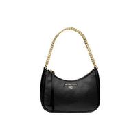 MICHAEL KORS Jet Set Charm Logo Zipper Closure Pebbled Leather Shoulder Handbag Small Women's Black juoda