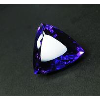 Purple Huge Natural Amethyst 52 Ct Gemstone CERTIFIED Trillion Cut Pendant Size 25.6 mm (Approx.) violetinė