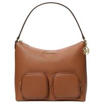 MICHAEL KORS Luggage Series Metal Accessories Leather Shoulder Bag Large Women's Brown auksas
