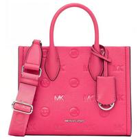 MICHAEL KORS Mirella Silver Hardware Letter Embossed PU Handbag Small Women's Hibiscus sidabras