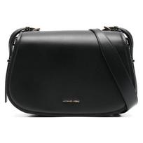 MICHAEL KORS Flap with magnetic buckle adjustable shoulder strap calfskin shoulder bag medium women's black juoda
