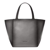 MICHAEL KORS Jordi Foldable Tote Leather Handbag Medium Women's Gray pilka spalva