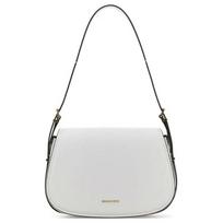 MICHAEL KORS Moore brand logo magnetic closure leather crossbody shoulder bag women's pure white balta