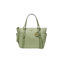 MICHAEL KORS handbag Sullivan classic old flower all over printed tassels fashionable commuter letters LOGO artificial leather crossbody bag shoulder žalia