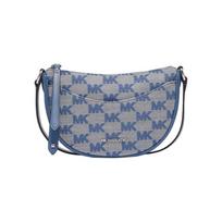 MICHAEL KORS Dover chain presbyopic half-moon bag, shoulder bag, artificial leather, fabric, crossbody bag, small size, women's ruda