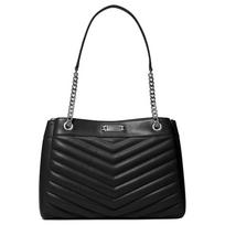 MICHAEL KORS Whitney Silver Hardware PU Tote Bag Shopping Bag Hand Shoulder Bag Medium Women's Black juoda
