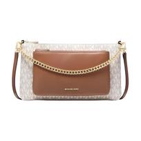 MICHAEL KORS Jet Set Letter Print Coated Canvas Shoulder Bag Women's Vanilla ruda